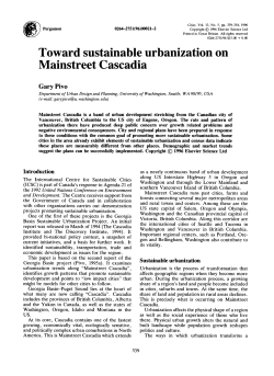 Toward sustainable urbanization on Mainstreet