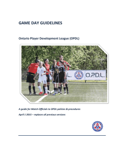 2015 opdl game day guidelines final