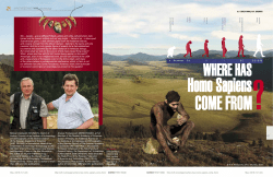 HYPOTHESES AND FACTS • Archaeology HYPOTHESES AND