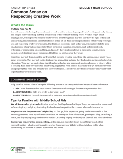 Respecting Creative Work - Armendariz Middle School