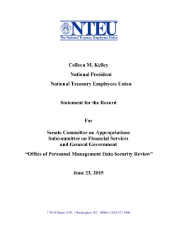 Statement for Senate Appropriations OPM breach