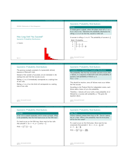 Geometric Distributions