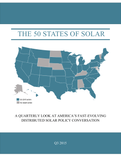 The 50 States of Solar - NC Clean Energy Technology Center