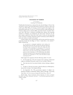 The Reign of Terror - Digital Commons @ Andrews University