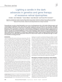 Lighting a candle in the dark: advances in genetics
