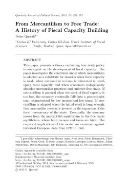 From Mercantilism to Free Trade: A History of Fiscal