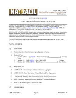 Architectural MasterFormat Specification
