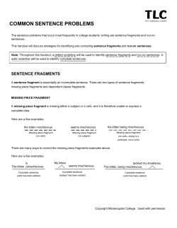 common sentence problems