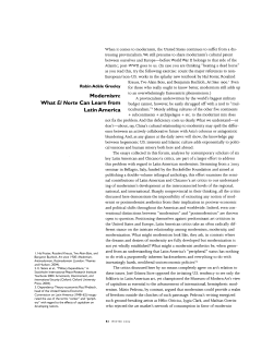 Modernism: What El Norte Can Learn from Latin America