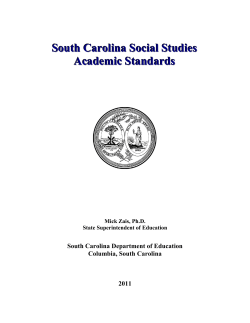 2011 South Carolina Social Studies Academic Standards