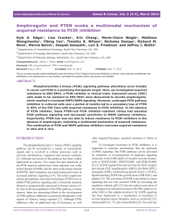 Amphiregulin and PTEN evoke a multimodal mechanism of acquired