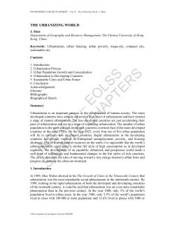 The Urbanizing World