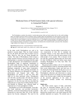 Medicinal ferns of North Eastern India with special reference