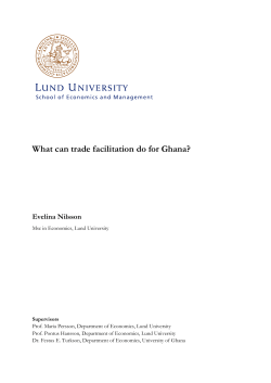 What can trade facilitation do for Ghana?