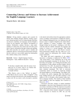Connecting literacy and science. JJackson