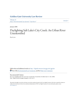 Daylighting Salt Lake`s City Creek