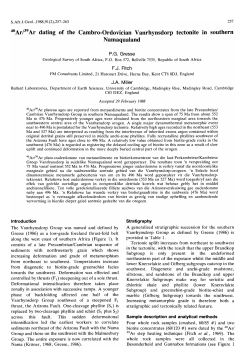40 Ar/39 Ar dating of the Cambro-Ordovician Vanrhynsdorp tectonite