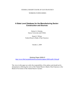 A State Level Database for the Manufacturing Sector