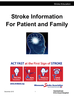 Stroke Information For Patient and Family