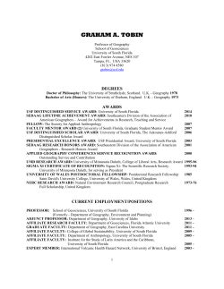 Curriculum Vitae - University of South Florida