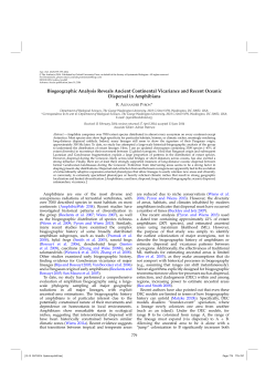Biogeographic Analysis Reveals Ancient Continental Vicariance