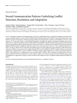 Neural Communication Patterns Underlying Conflict Detection