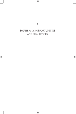 i south asia`s opportunities and challenges