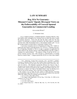 LAW SUMMARY Reg. B Is No Guaranty