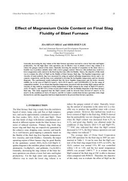 Effect of Magnesium Oxide Content on Final Slag Fluidity of Blast