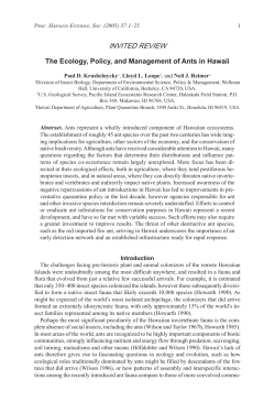 INVITED REVIEW - Hawaiian Ecosystems at Risk project (HEAR)