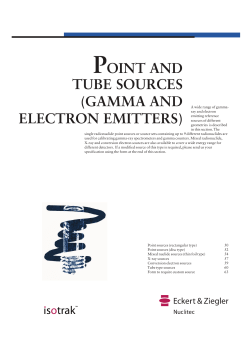 point and tube sources (gamma and electron emitters)