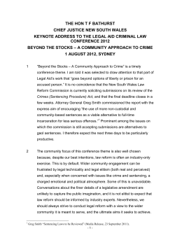 Beyond the Stocks - A Community Approach to Crime