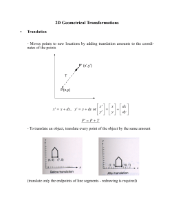 2D Geometrical Transformations