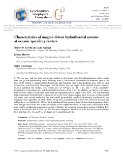 Characteristics of magmadriven hydrothermal systems at oceanic