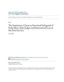 The Supremacy Clause as Structural Safeguard of Federalism: State