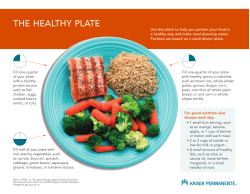 The Healthy Plate - 10 Tips to a Great Plate