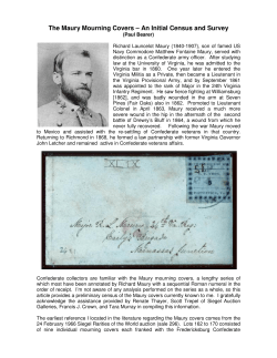 The Maury Mourning Covers &ndash; An Initial Census