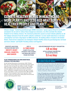 NRDC: Climate-Healthy Menus in Healthcare
