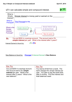 Day 3 Simple vs Compound Interest.notebook