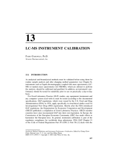 "LC-MS Instrument Calibration".