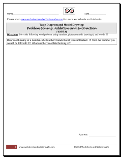 Tape Diagram and Model Drawing Problem Solving