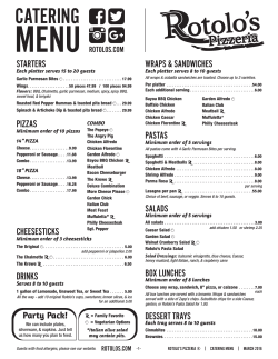 Catering PDF - Rotolo`s Pizzeria