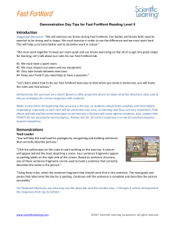 Reading Level 5 Demo Day Tips
