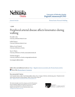 Peripheral arterial disease affects kinematics during walking