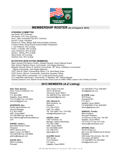AFC Roster 08-09-12 - Guam Chamber of Commerce
