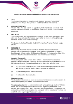 LOUGHBOROUGH STUDENTS` AMERICAN FOOTBALL CLUB