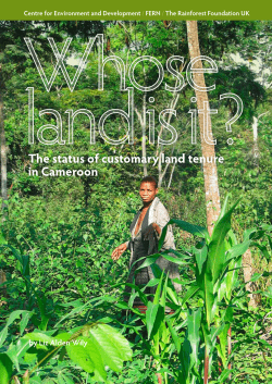 The status of customary land tenure in Cameroon