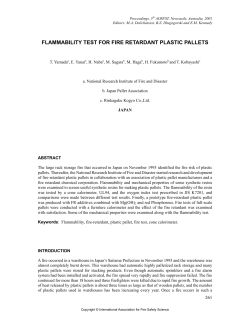flammability test for fire retardant plastic pallets