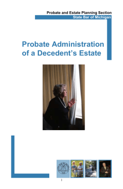 Probate Administration of a Decedent`s Estate
