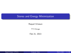Stereo and Energy Minimization